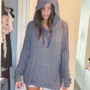 Zara loose striped hoodie